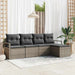 Bankstel 5 st Grijs poly rattan