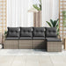 Bankstel 5 st Grijs poly rattan