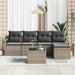 Bankstel 6 st Lichtgrijs poly rattan