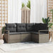 Bankstel 4 st Grijs poly rattan