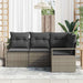 Bankstel 4 st Grijs poly rattan