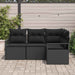 Bankstel 4 st Zwart poly rattan