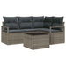 Bankstel 5 st Lichtgrijs poly rattan