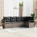 Tuinbankenset 5 st Grijs poly rattan