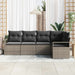 Tuinbankenset 5 st Grijs poly rattan