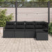 Tuinbankenset 5 st Zwart poly rattan
