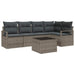 Tuinbankenset 6 st Lichtgrijs poly rattan