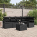 Tuinbankenset 6 st Zwart poly rattan