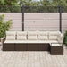 Tuinbankenset 6 st Bruin en wit poly rattan