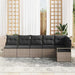 Tuinbankenset 6 st Grijs poly rattan