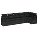 Tuinbankenset 6 st Zwart poly rattan