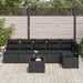 Tuinbankenset 7 st Zwart poly rattan