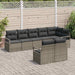 Tuinbankenset 8 st Grijs poly rattan