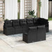 Tuinbankenset 8 st Zwart poly rattan