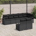 Tuinbankenset 8 st Zwart poly rattan