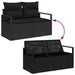 Tuinbankenset 8 st Zwart poly rattan