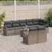 Tuinbankenset 9 st Lichtgrijs poly rattan