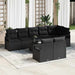 Tuinbankenset 9 st Zwart poly rattan