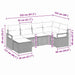 Bankstel 6 st Beige en Crème poly rattan