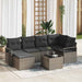Bankstel 7 st Lichtgrijs poly rattan