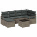Bankstel 7 st Lichtgrijs poly rattan