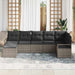 Bankstel 7 st Grijs poly rattan