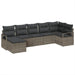 Bankstel 7 st Grijs poly rattan