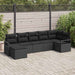 Bankstel 7 st Zwart poly rattan
