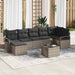 Bankstel 8 st Lichtgrijs poly rattan