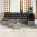 Bankstel 8 st Lichtgrijs poly rattan