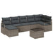 Bankstel 8 st Lichtgrijs poly rattan