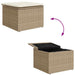 Bankstel 8 st Beige en Crème poly rattan