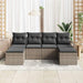 Bankstel 6 st Grijs poly rattan