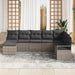 Bankstel 8 st Grijs poly rattan
