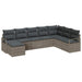 Bankstel 8 st Grijs poly rattan