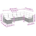 Bankstel 8 st Beige en Crème poly rattan