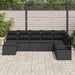 Bankstel 8 st Zwart poly rattan