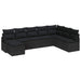 Bankstel 8 st Zwart poly rattan