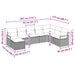 Bankstel 8 st Bruin en Rood poly rattan
