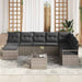 Bankstel 9 st Lichtgrijs poly rattan