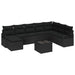 Bankstel 9 st Zwart poly rattan