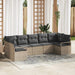 Tuinbankenset 7 st Grijs poly rattan