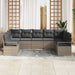 Tuinbankenset 7 st Grijs poly rattan