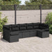 Tuinbankenset 7 st Zwart poly rattan
