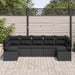 Tuinbankenset 7 st Zwart poly rattan