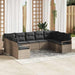Tuinbankenset 9 st Grijs poly rattan