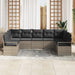 Tuinbankenset 9 st Grijs poly rattan