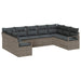 Tuinbankenset 9 st Grijs poly rattan