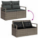 Tuinbankenset 9 st Grijs poly rattan