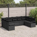 Tuinbankenset 9 st Zwart poly rattan